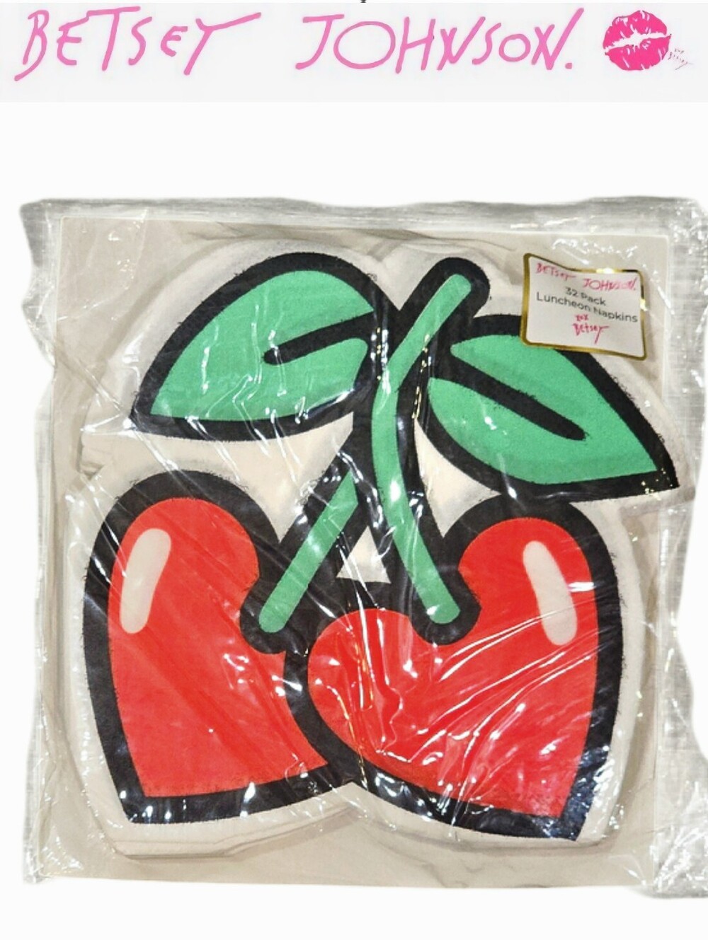 Betsey‎ Johnson Heart Cherries Luncheon Napkins